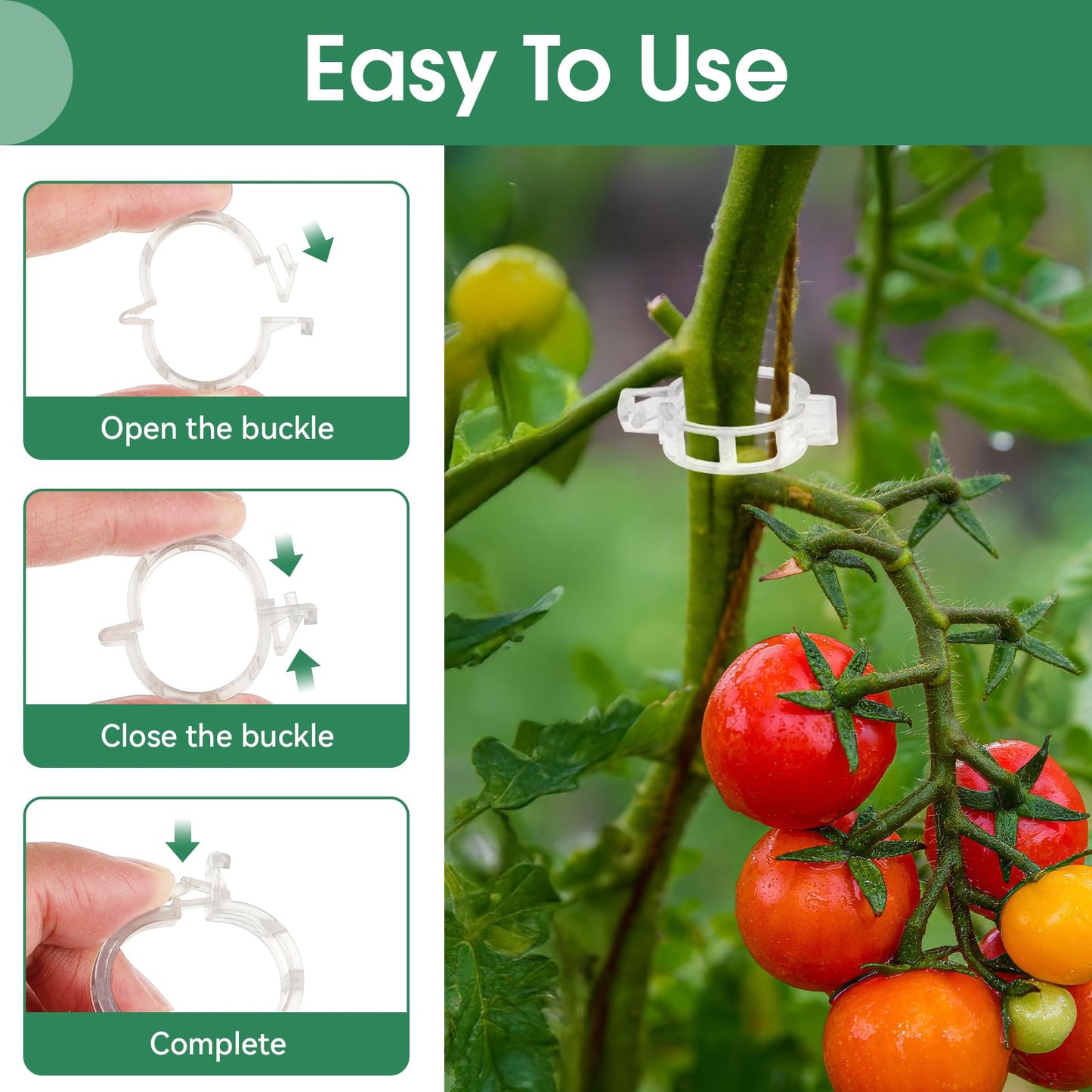 Tomato Clips. Plastic Trellis Clips