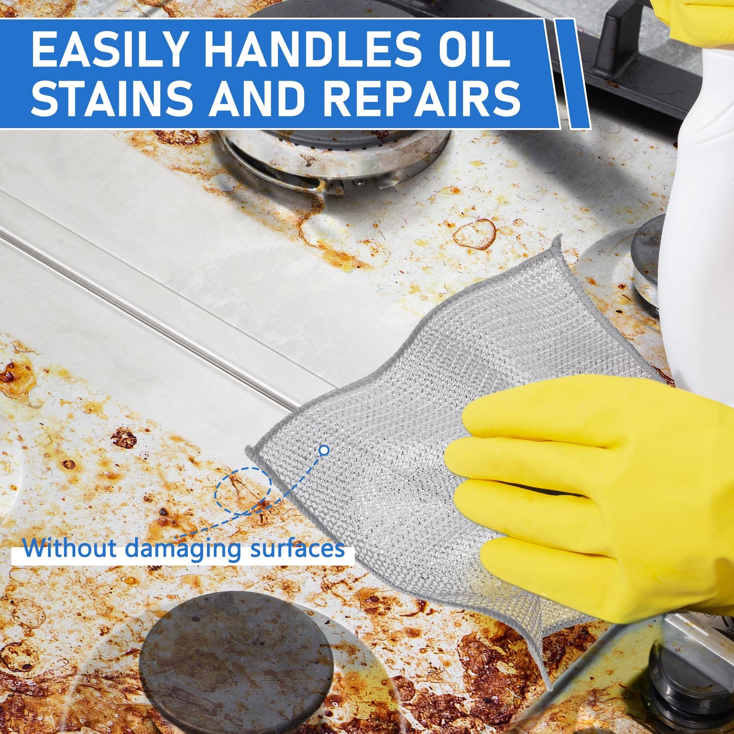 Reusable Diamond Weave Scrubber Cloths – Tough on Stains. Gentle on Surfaces