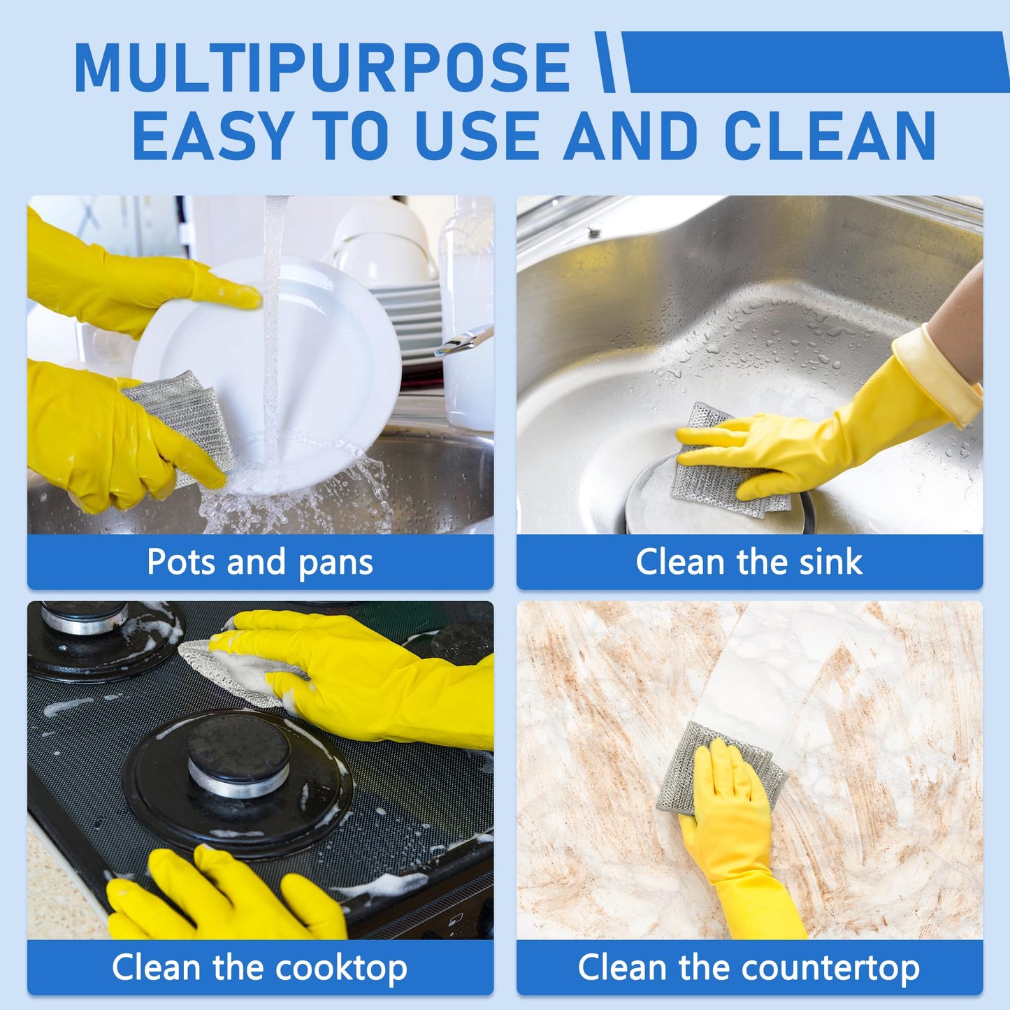 Reusable Diamond Weave Scrubber Cloths – Tough on Stains. Gentle on Surfaces