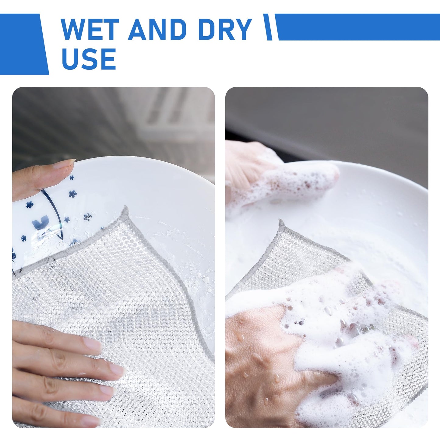 Reusable Diamond Weave Scrubber Cloths – Tough on Stains. Gentle on Surfaces